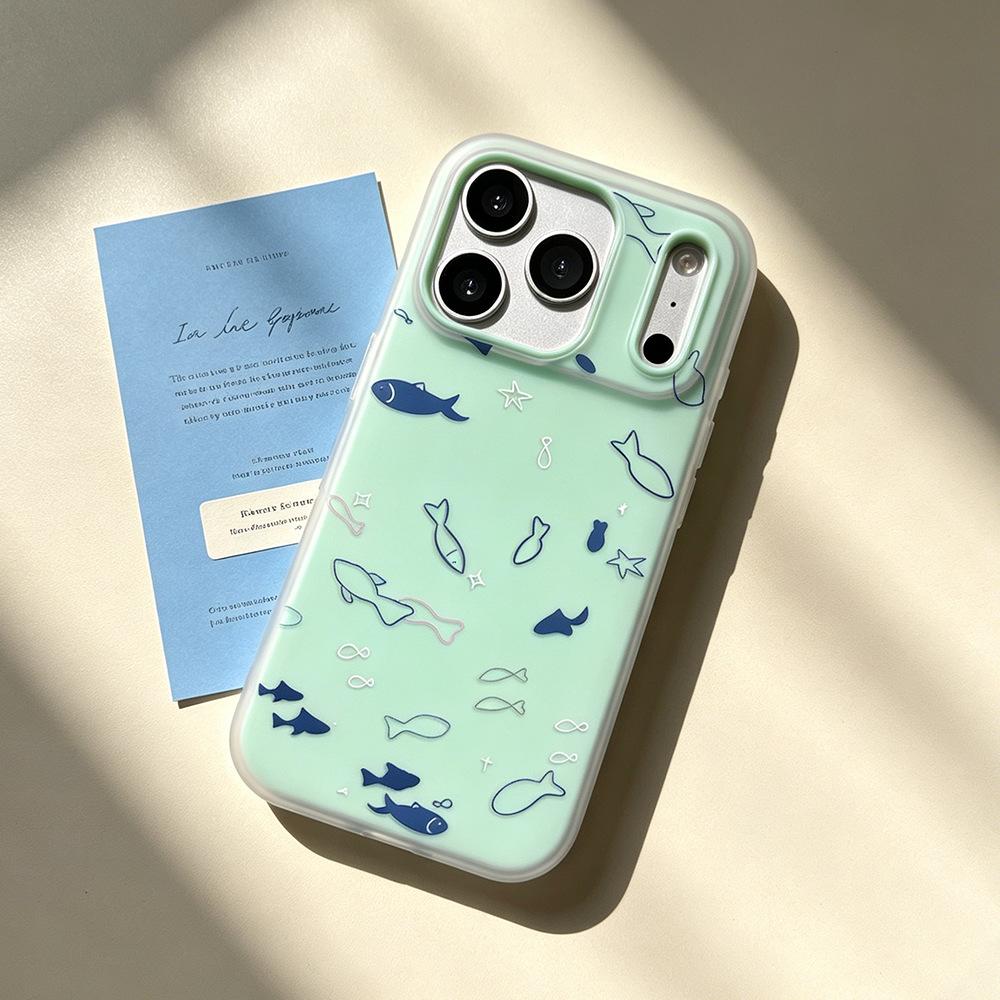 Deep sea fish are suitable for Apple 17/16vivo Xiaomi oppo glory Huawei pura matte mobile phone case ins wind