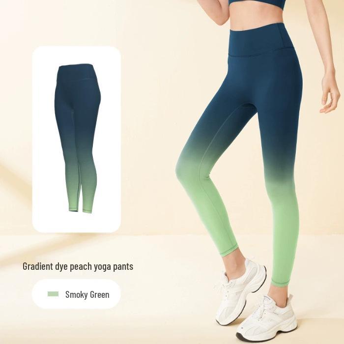 

Women s Gradient High Waist Butt-Lifting Yoga Pants with Tummy Control and Seamless Fit Small