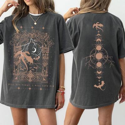 Roupa Vintage Xaddy Asa Quarta Merch Camisa Academia Sombria Tempestade de Ônix Presente para Amante de Livros Casual Y2K Top Diário Tendência Streetwear