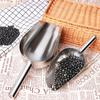 1pc Ice Scoop Stainless Steel Multiuse Scoop for Flour Rice Tea Popcorn Feed Nuts Commercial Kitchen Gadget