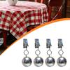 4 stk. Gardinlodd Anheng Kraftige Dekorhengsler Draperi for Bordduk