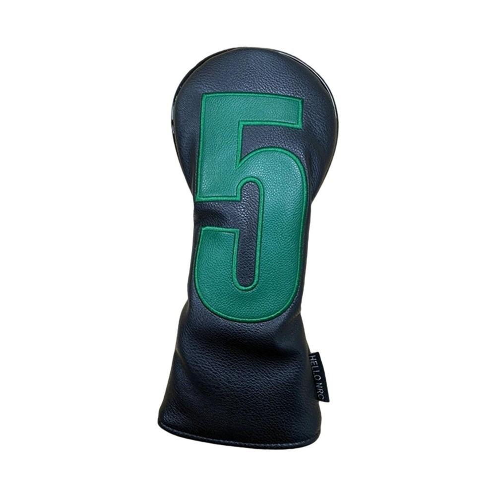 PU Leather Golf Club Cover 1 3 5 U Embroidered Portable Driver Fairway Multifunctional Golf Club Head