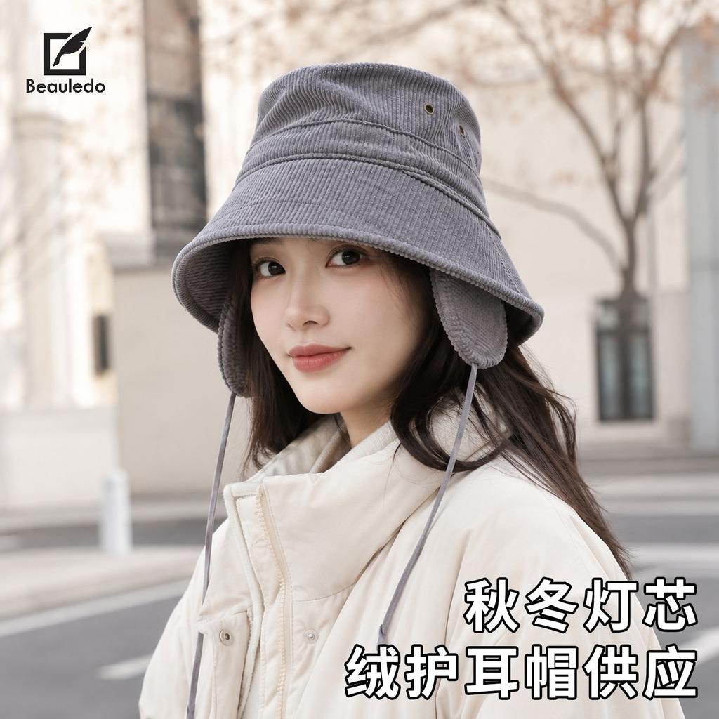 New corduroy warm fisherman hat children spring and summer outdoor denim outdoor mountaineering fashion retro bucket hat men