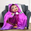 1pc Masha Outdoor Blanket Lightweight Flannel, Soft & Warm, All-Season Use for Sofa, Outdoor, Camping, Living Room, Office107