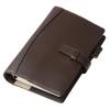 Lightex Leather System Planner, Genuine Vegetable Tanned, Bible Size, 6-Ring Binder, Lightweight, B6monolether01, Dark Brown