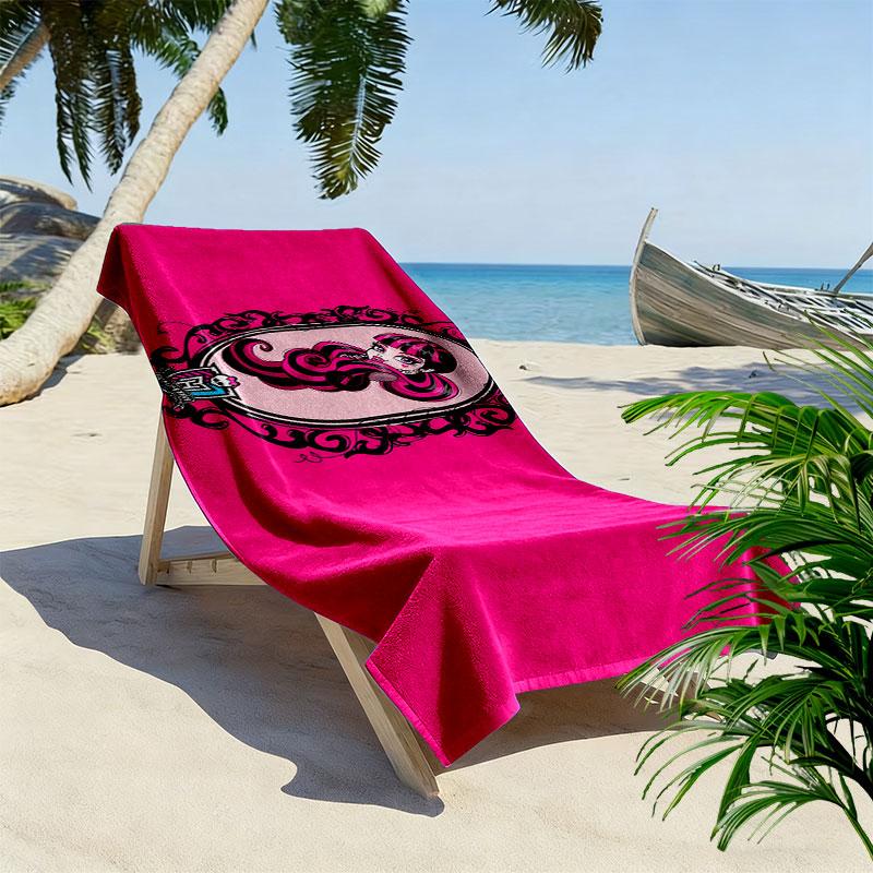 Ula Cartoon Print Beach Towel, Large Soft Quick Dry Towel for Beach Camping Swimming