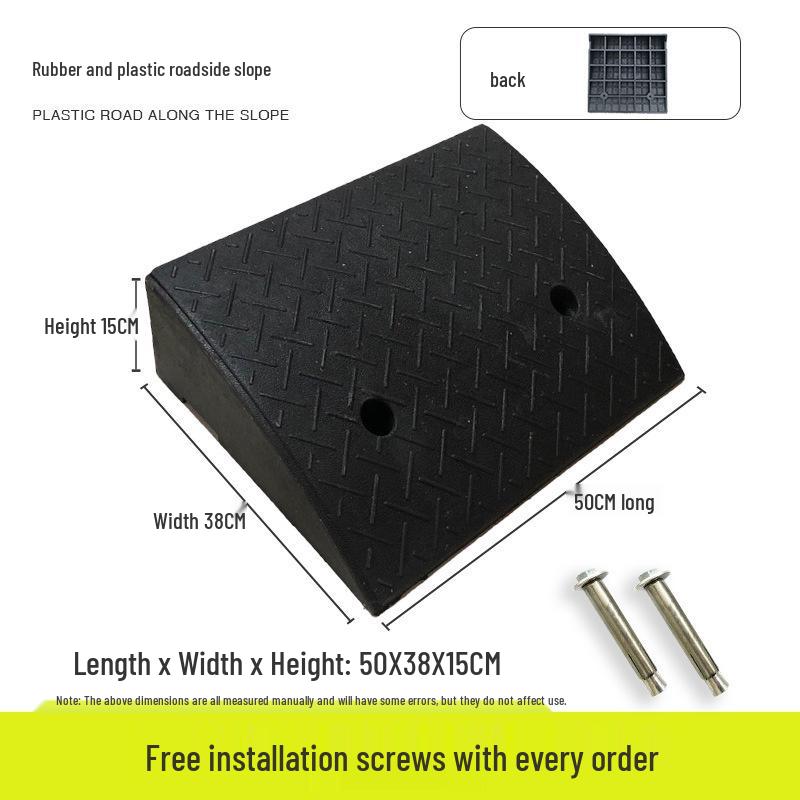 Portable Rubber-Plastic Curb Ramp Mat for Car