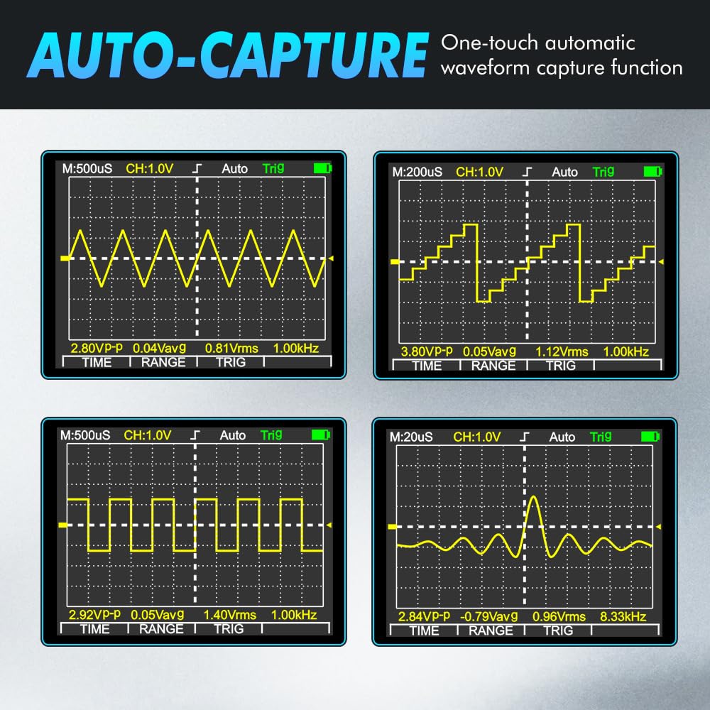 Oscilloscope Multimeter, 2-in-1 Intelligent Digital Scope Meter Multimeter, Professional LED Handheld Oscilloscope Multimeter with 50Msps
