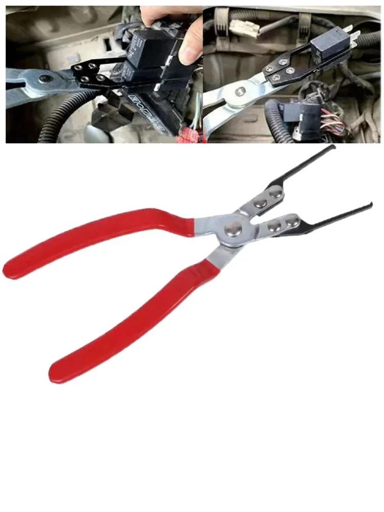 Relay Extraction Pliers Pulling and Disassembling Device Fuse Extraction Relay Extraction Pliers Disassembly Auto Repair Tool красный