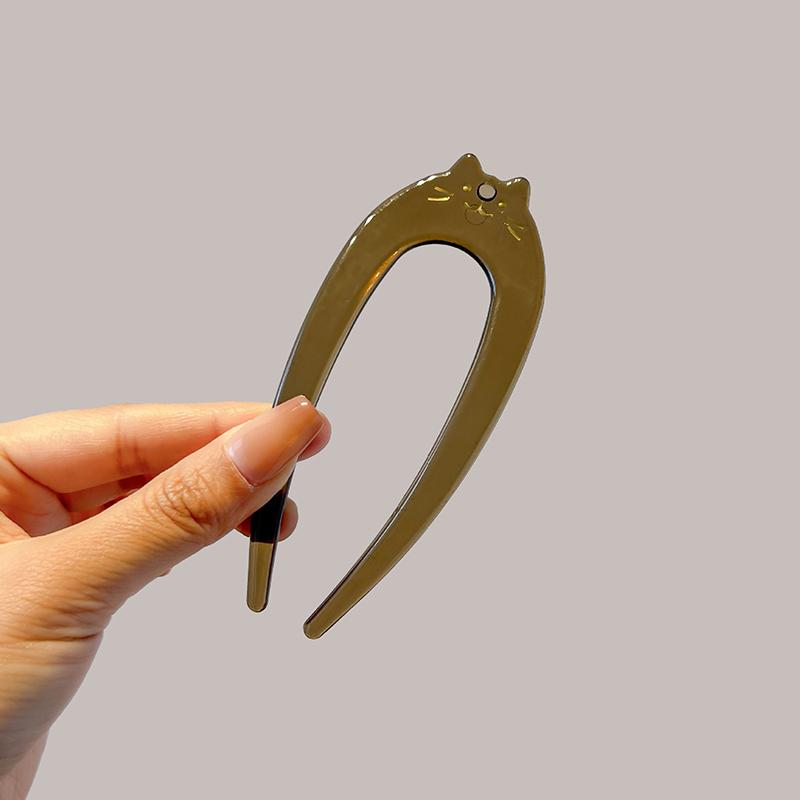 1PC Cat Pattern Convenient Hair Styling Products Head Accessory Hairpin Cute Hair Accessories Clothing Accessories Multi-Color