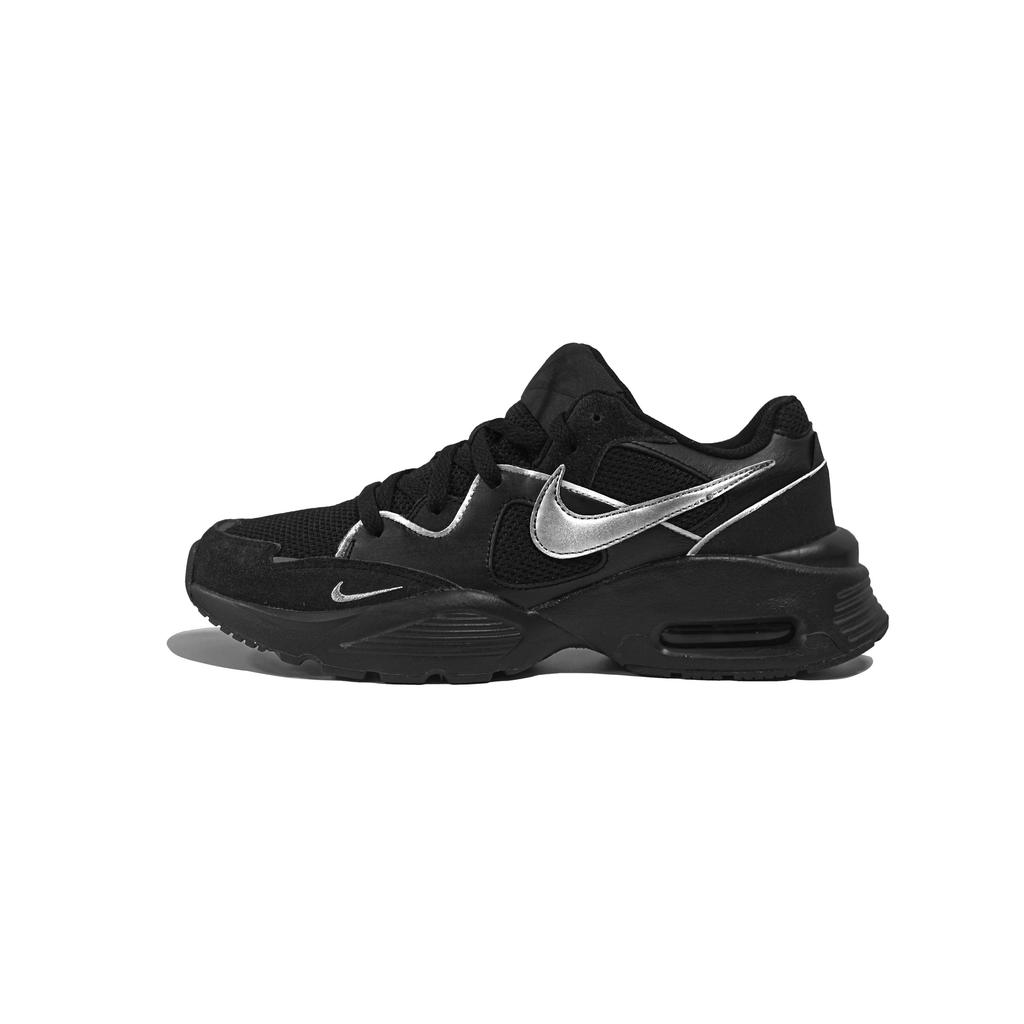 Nike Air Max Fusion Abrasion Resistant Breathable Low top Running Shoes Men's Black Silver CJ1670-001(Team830-s-box)
