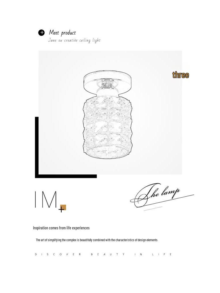 Nordic Minimalist Crystal Ceiling Light for Entrance, Foyer, or Balcony