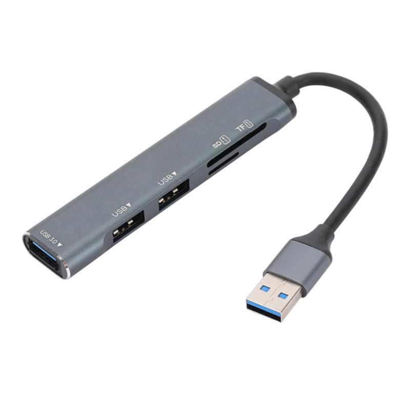 

USB-концентратор USB-удлинитель многопортовый адаптер-сплиттер 1 USB 3.0 2 USB 2.0 с устройством чтения карт SD TF для ноутбука, настольного ПК