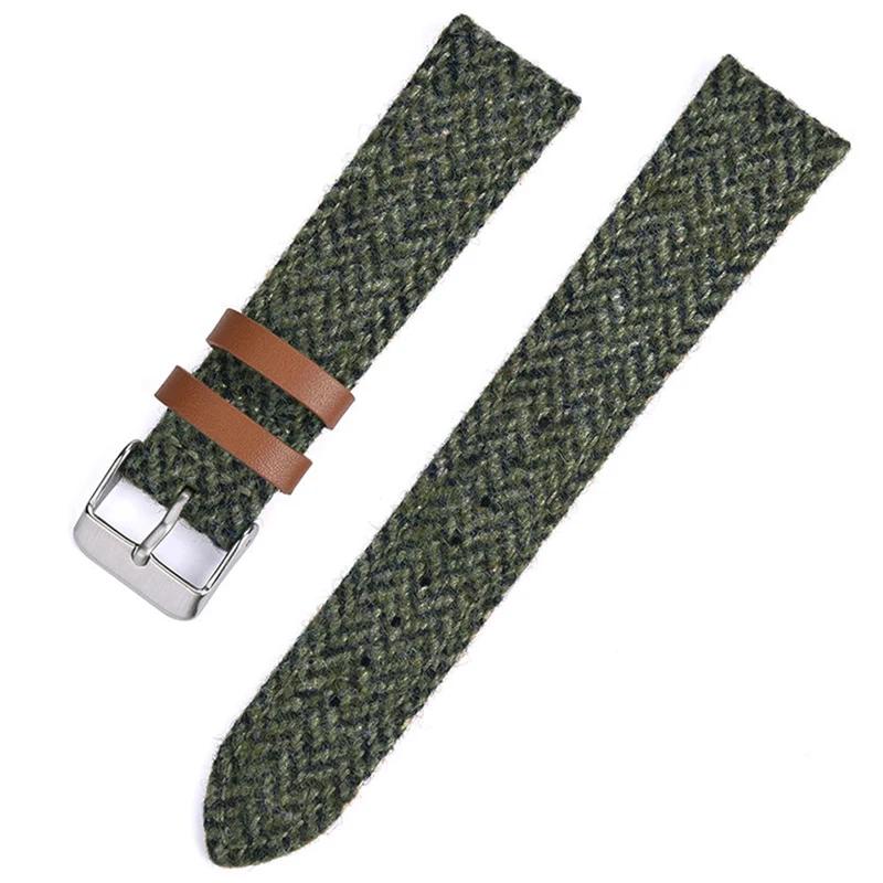 Retro Nylon Leather Wrist Strap for Seiko Watchband for Rolex Universal Bracelet Belt Men Women Quick Release Band Accessories