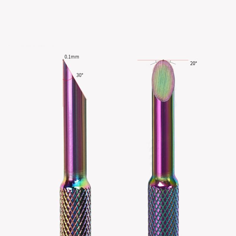 Dwustronny odpychacz do skórek, obcinacz, remover, jakość salonowa, skrobak do peelingu lakieru żelowego, trwałe narzędzia do manicure i pedicure