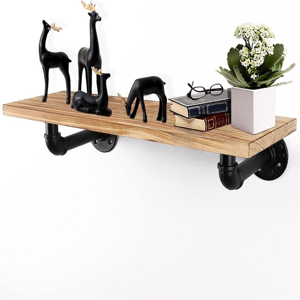 Black Coated Cast Iron Shelves Brackets Metal Wall Shelf Support Floating Shelf Brackets