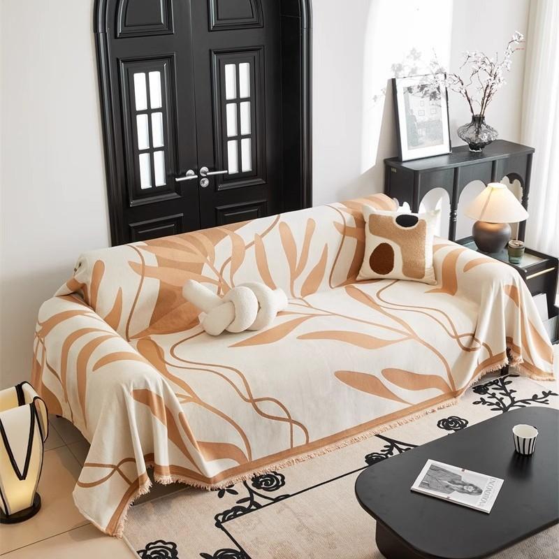 Abstract Chenille Thickened Sofa Cover Modern Full Cover Sofa Towel for Four Seasons Double Face Usable Dustproof Home Textile