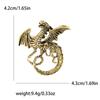 Enamel Dragon Brooches for Women Unisex Rhinestone Necklace Flying Dragon Pins Banquet Party Backpack Gifts Jewelry Accessories