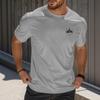 Herrenmode Bedrucktes Rundhals Kurzarm T-Shirt Top mit gerader Schulter
