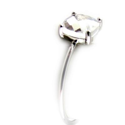 White 'Unique' Silver Ring