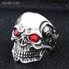 316L Stainless Steel Skull Rings for Men's Fashion Personality Retro Inlaid Gemstone Ring Brother Amulet Jewelry Gift Wholesale