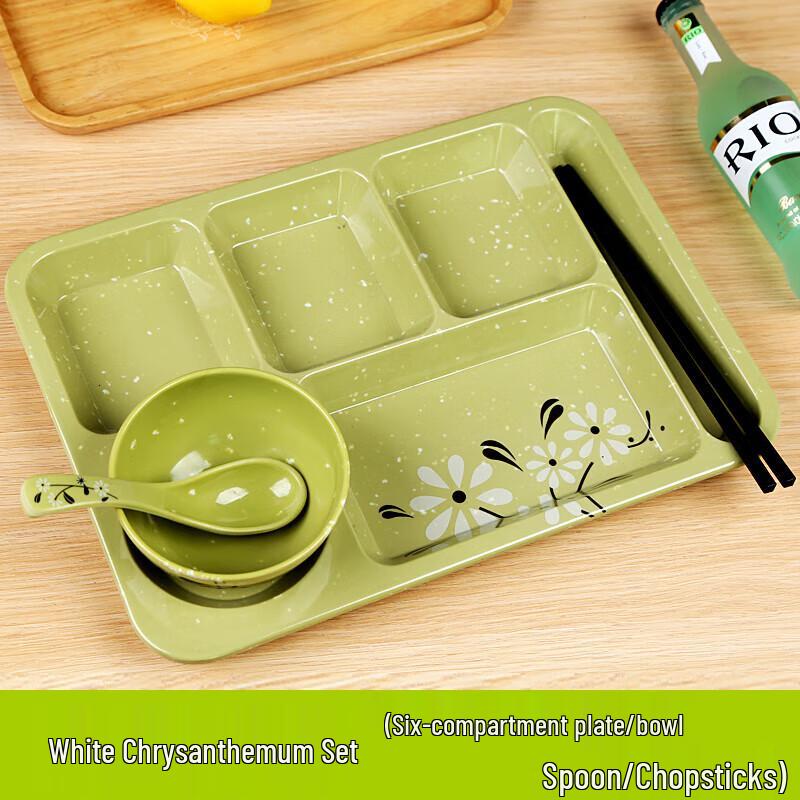 Yishuxiang Commercial Melamine Divided Dinner Plate Set