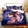 3D Anime Bed Kawaii Konsatoshi Printed Bed Set Duvet Cover Pillowcase Bedding Set Linen Sheet Quilt Cover Full Queen King Size