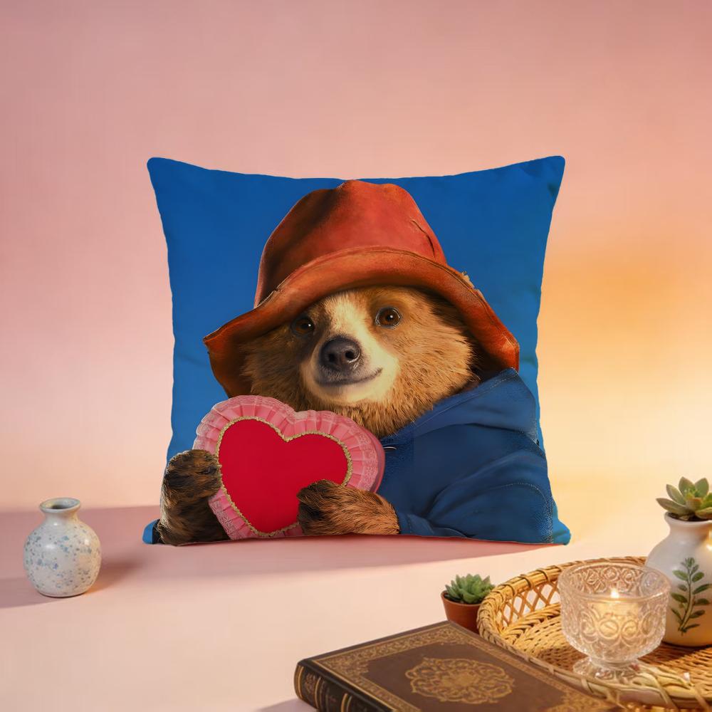 Fashion PPaddington Beared Cushion Cover Premium SkinFriendly Pillow Case MultiPurpose for Home Office Travel