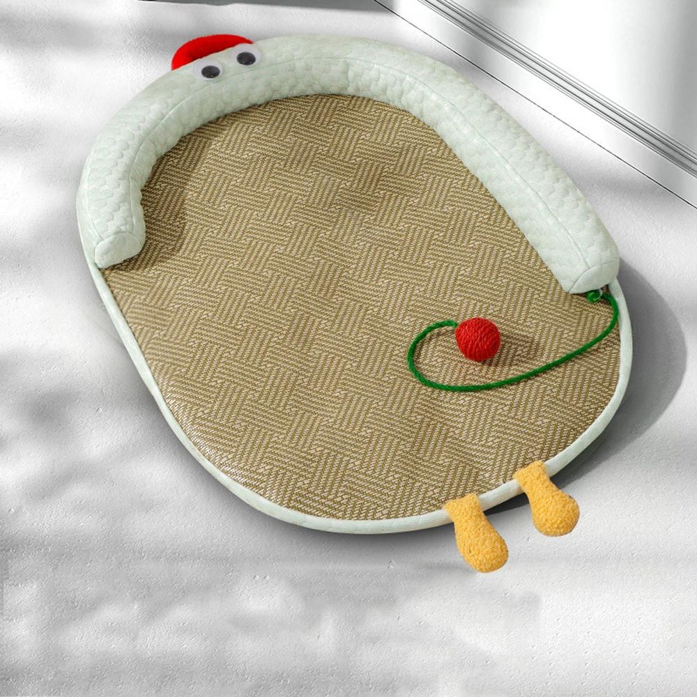 Neck Support Pet Cooling Mat Anti-slip Puppy Kennel Cartoon Pet Nest Mat Household
