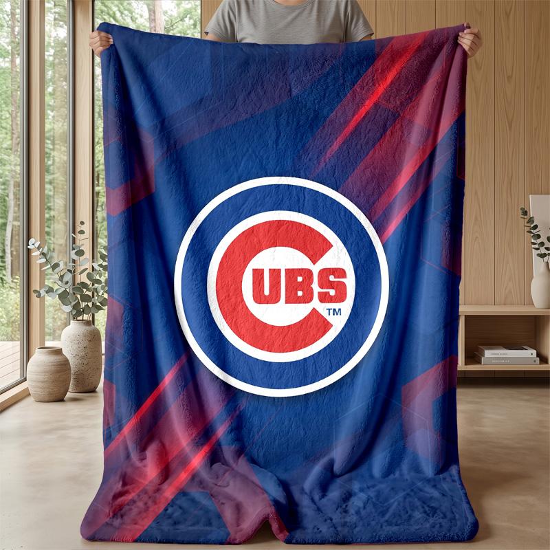 Chicago Cubs Flanell Fleece Decke Gemütlich Warm Überwurfdecke für Sofa Bett Reise Ganzjahresgebrauch