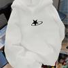 Women'S Stylish Hooded Sweatshirt with Star Line Circle Print, Fashionable And Easy for Spring And Autumn, Versatile Long Sleeve