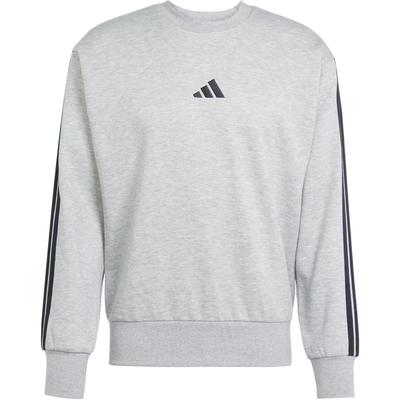 Logo svītru garām piedurknēm sporta krekls vīriešiem Sporta krekls vidēji pelēks JE6308