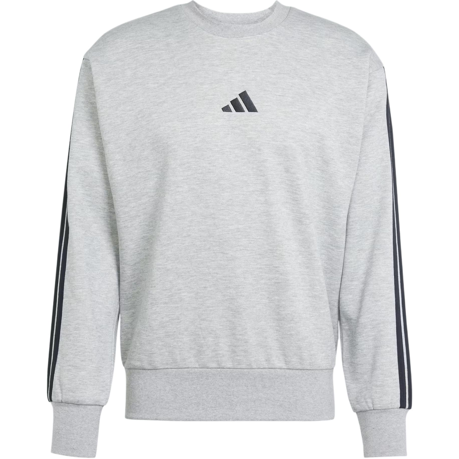 

Adidas Logo Stripe Long Sleeve Sweatshirt Men Sweatshirt Medium-Gray JE6308 XL