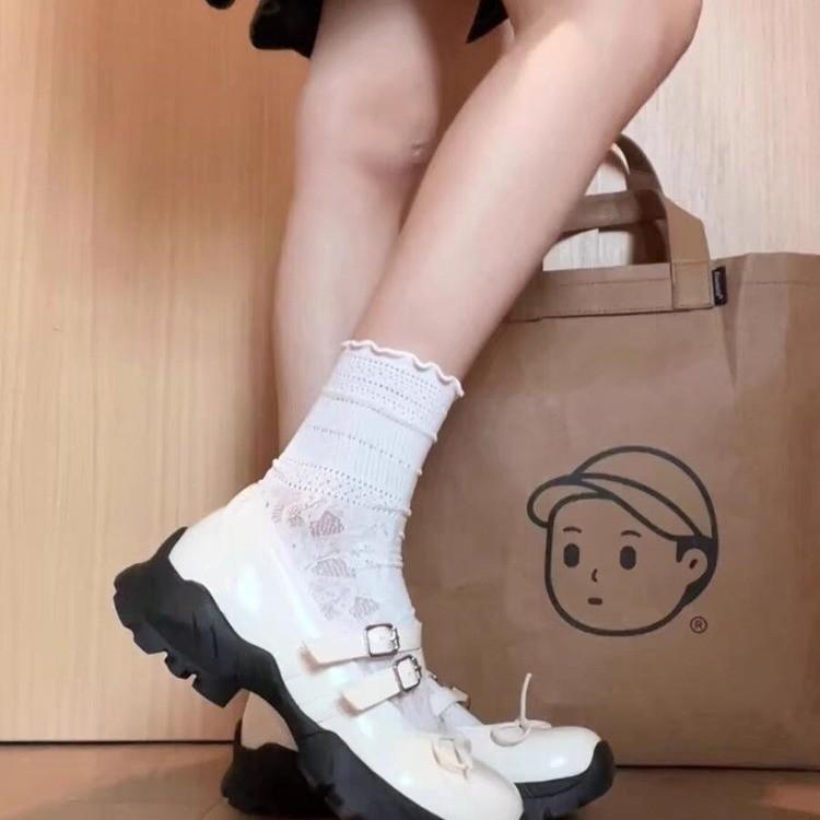Silver single shoes women's 2025 new platform Mary Jane women's shoes with skirts, sweet and cool ballet style light mouth small leather shoes