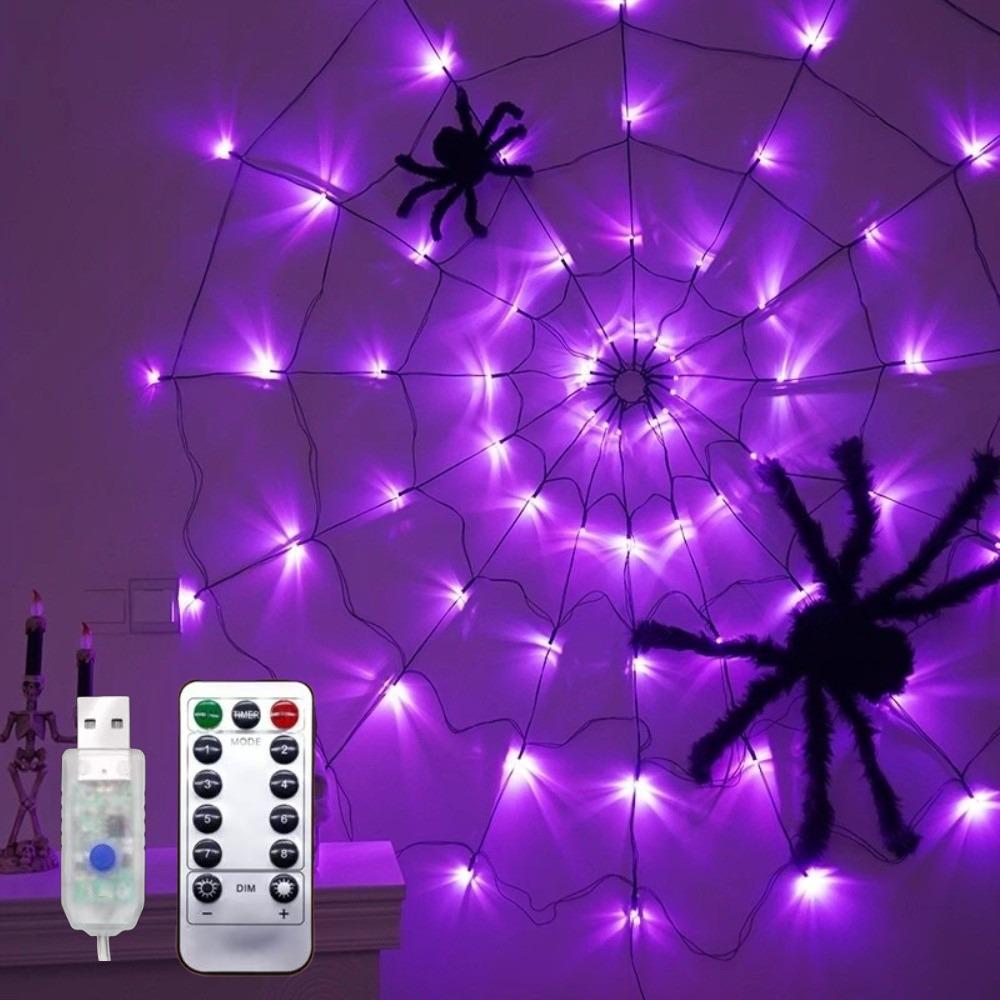 70 Lamp Spider Web Light Waterproof Haunted House Light New Party String Lighting  Atmosphere Decor