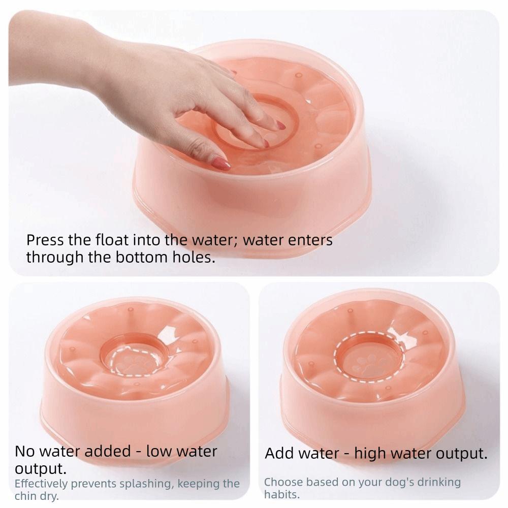 Anti-Splash Pet Floating Water Bowl Large Capacity Cat Bowl Dog Drinking Bowl for Cats and Dogs