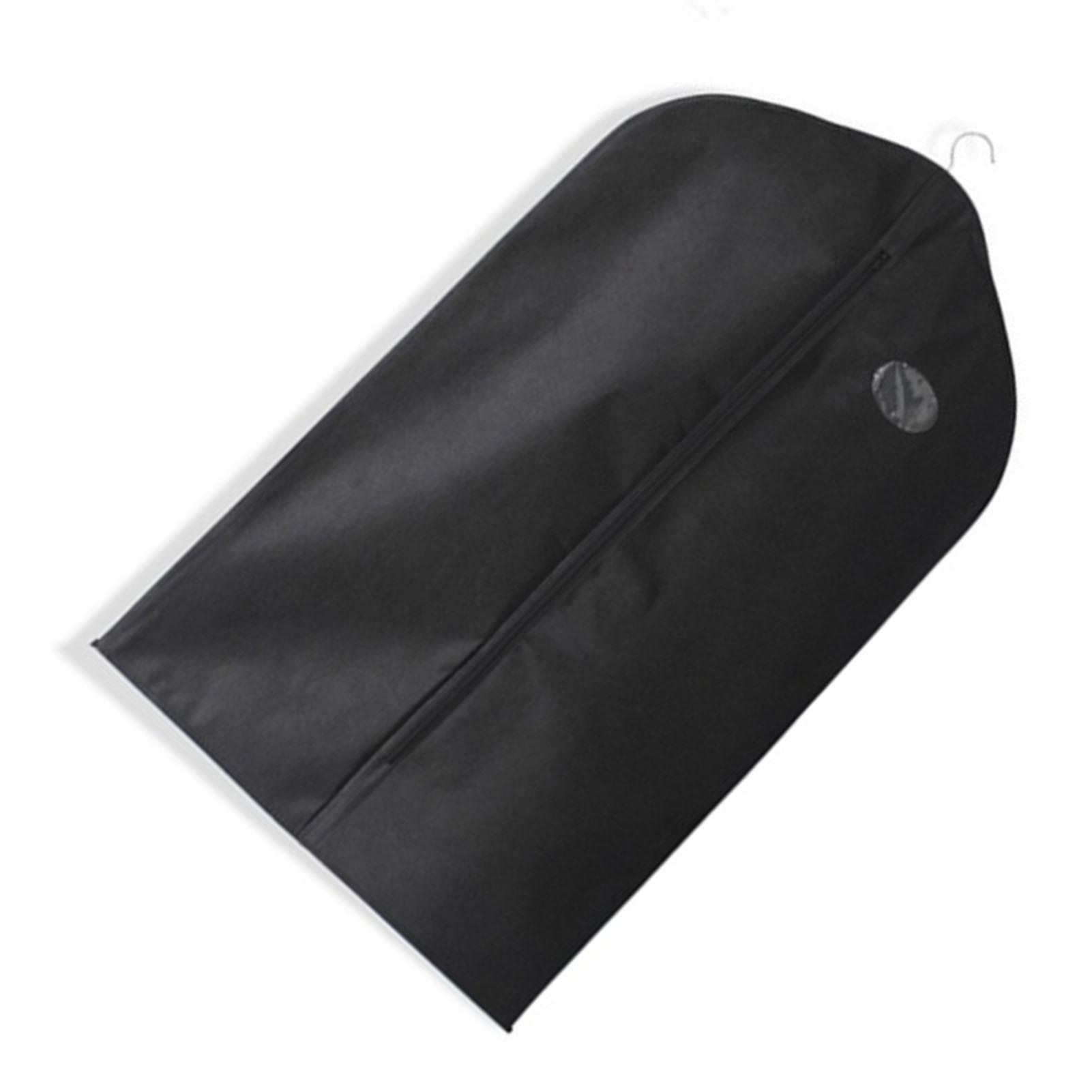 

Suit Dust Cover Black Non Woven Fabrics Small Size Hanging Garment Bag for Travel Home