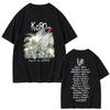 Unisex Metall Gothic Harajuku Stil Kurzarm T-Shirt, Herren Vintage Grafik-T-Shirt für Korn Rockband Follow The Leader Tour