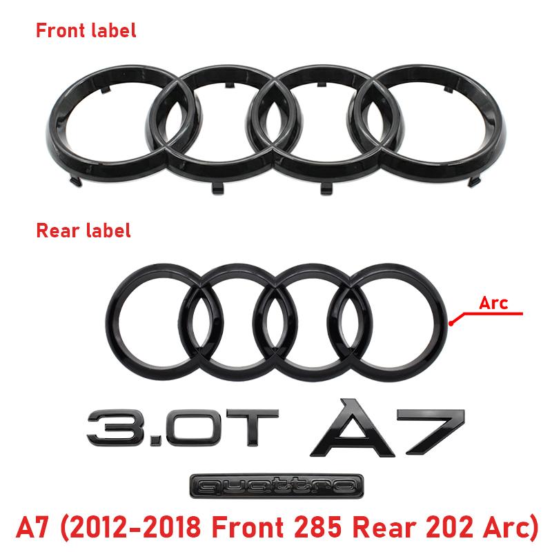 2026 Horké Samolepky na Kapotu Přední Mřížku Zadní Kufr Příslušenství Pro Audi S3 RS4 RS5 S4 RS3 RS6 S5 S6 A3 A4 A5 A6 A7 Q2 Q3 Q5 Q7 Q8 Quarrto