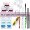 Crystal Powder Nail Art Carving Glue for Extensions - Transparent Construction Pen for Nail Salons