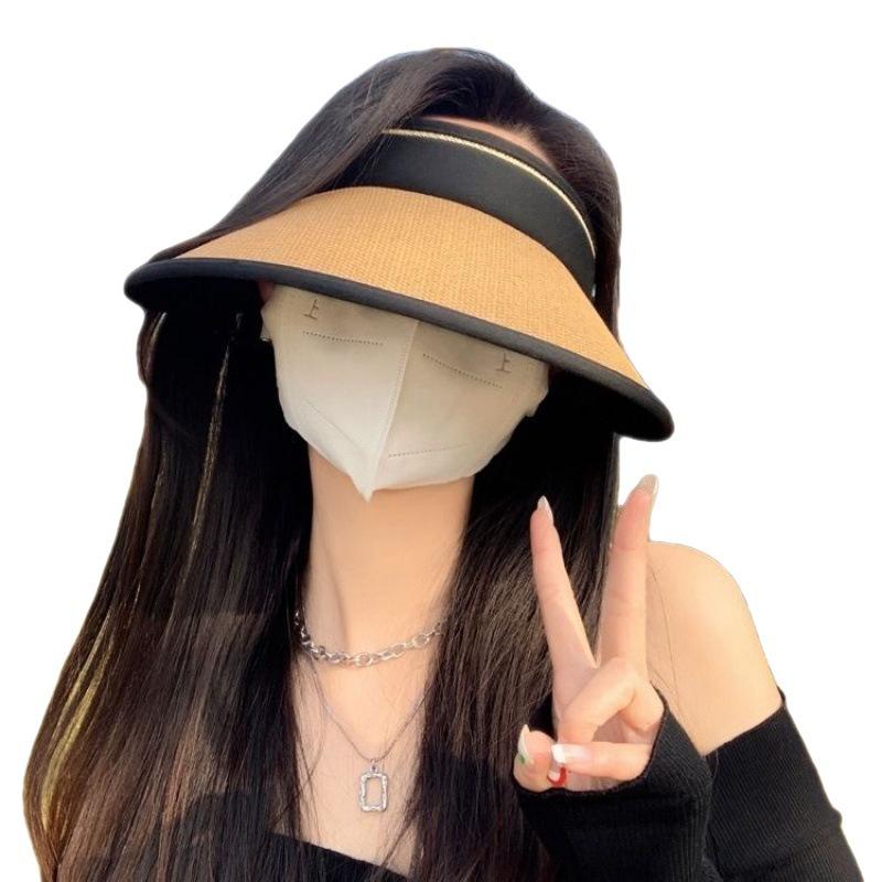 1PC Sun Hat Children Empty Top Hat Folding Summer New Sun Hat Sun Hat Foreign Gas UV Protection Vinyl Eaves