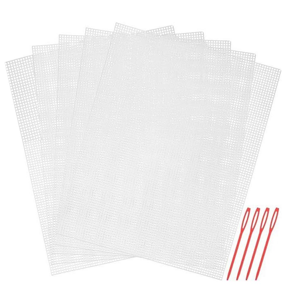 5 Pcs Creative Plastic Canvas Mesh Sheets Plastic Mesh Canvas Sheets for Crafts Embroidery Crochet Projects