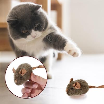 1/3/5 Adet Komik Peluş Fare Kedi Oyuncak Simülasyon Fare Yavru Kedi Oyuncak Çiğnemeye Dayanıklı Otomatik Cıvıldayan Etkileşimli Kedi Çiğneme Oyuncağı