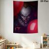 Creepy Clown Tapestry Spooky Room Tapestry Wallmounted Fashion Print Homestay Soft Decoration Tapestry Wall Decoration Home Decor