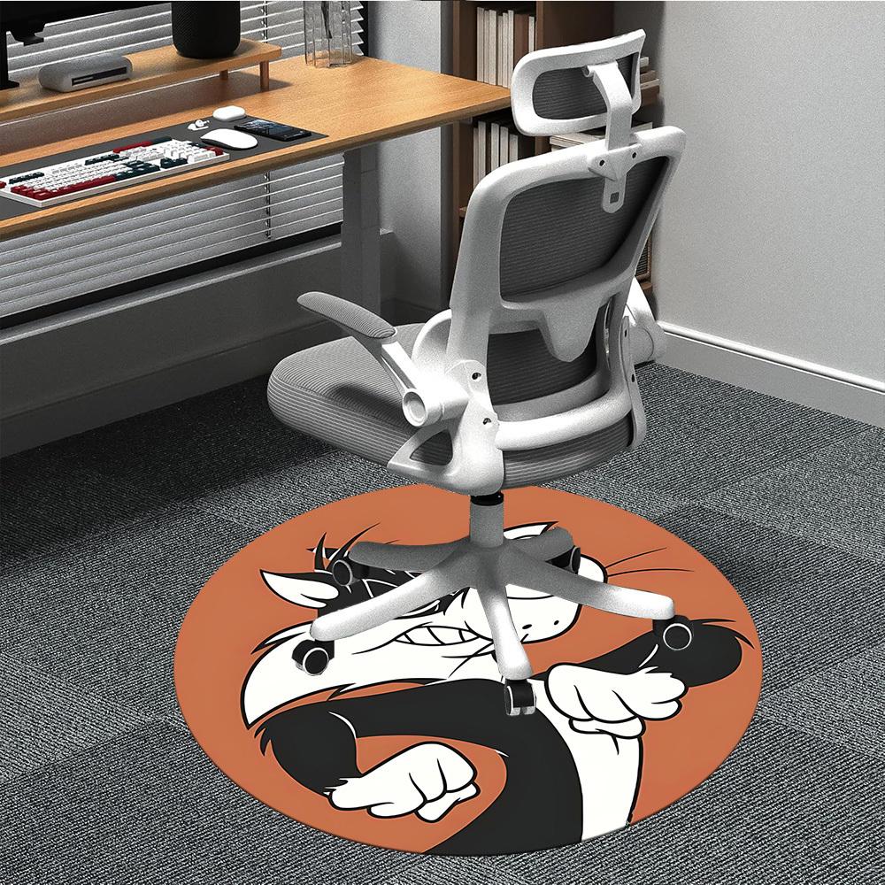 

1pc Looney Tunes Office Round Area Rug,Bedroom Living Room Home Decor, Room Deco a1016119 80cm by 80cm