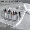 20/24 Holes Nail Drill Bits Storage Box Nail Grinding Head Holder Stand Display Cleanser Dustproof Cutter Manicure Organizer
