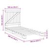 VidaXL Bed Frames and Headboard Grey 100x200 Cm Solid Pine Wood, Bed, Bedroom Furniture, Wooden Bed, Bed 3281563