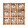 9pcs 8cm Christmas Balls Decorations Set Christmas Tree Pendant Ball Hanging Ornament For Xmas New Year Party Decor