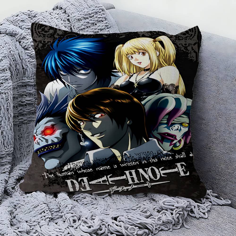 Anime Death Note DN L Classic Vintage Pillow Cushion Cover Pillowcase Living Room Sofa Home Decor Customized