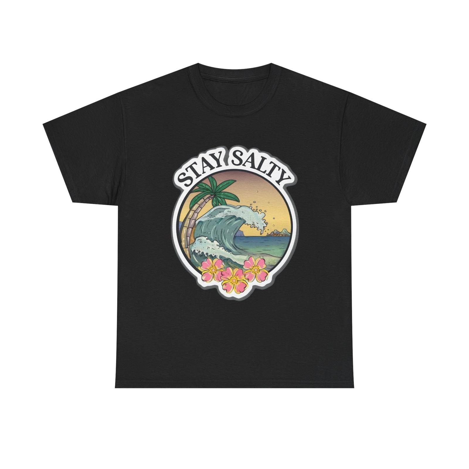 Stay Salty Graphic Tee, Beach Style T-Shirt, Ocean Lover Gift, Summer Vacation XL